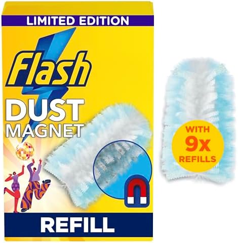 Flash Dust Magnet Duster Sunkissed Refills 9X, Traps and Locks 3X More Dust and Hair Vs Traditional Feather Duster