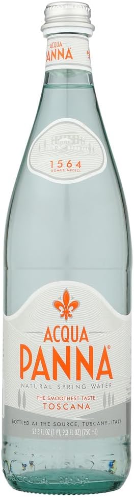 Acqua Panna Still Natural Spring Water in a Glass Bottle of 750ml/25.36 Fl.oz -Case of 15