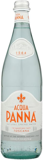 Acqua Panna Still Natural Spring Water in a Glass Bottle of 750ml/25.36 Fl.oz -Case of 15