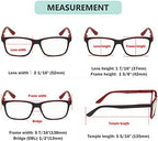Eyekepper Transition Photochromic Reading Glasses for Women and Men Red,+3.00