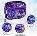 Serfeymi Weekly Travel Pill Organizer Case for Purse with Removable 7 Day Box, Fashionable Pill Container for Medicine, Vitamin, Supplement - Purple 01