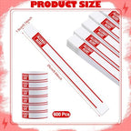 AmazingSpark 600 Pcs Red Allergy Bracelets Alert Warning Paper Wristbands Disposable Hospital Patient Bracelets ID Wristbands for Allergy Alert Identification Bands for Sports