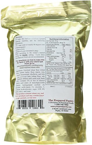 The Prepared Pantry San Francisco Sourdough Gourmet Bread Mix; Single Pack; For Bread Machine or Oven