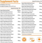 Liposomal Mushroom Complex Drops 2000 MG - 20 Organic Mushroom Extracts - Advanced Liquid Formula for Immunity, Cognitive and Memory - Lions Mane Supplement, Reishi, Cordyceps, Chaga, 30 Servings