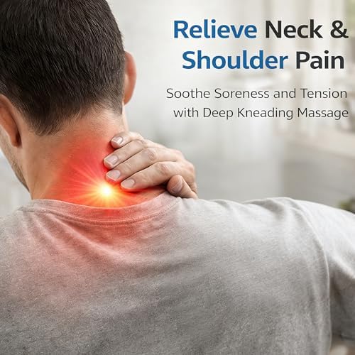 Neck Massager with Heat – Ultimate Neck and Shoulder Massager for Relaxation, Portable USB Charging, Realistic Massage Sensation, 4D Masajeador de Espalda y Cuello para Alivio de Tensión y Dolor
