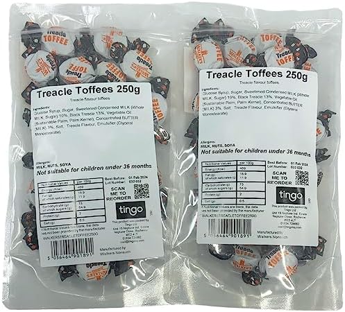 WALKERS NONSUCH TOFFEE Walker's Nonsuch Treacle Toffees Dabs 500g