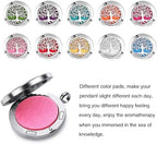 Aromatherapy Essential Oil Diffuser Necklace Tree of Life Pattern Stainless Steel Locket Pendant