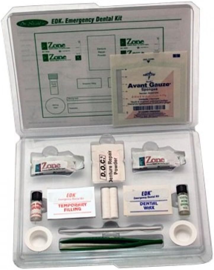 Dentists Complete Deluxe Total Dental Emergency Deluxe First Aid Kit Teeth-Dentures-Bridgework-Fillings The Most Complete Dental 1st Aid Kit in The Market