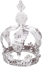 Crown Creative Metal Cake Topper Accessory For Wedding Party Special Event Wedding Birthday Baby Shower Decorations Silver