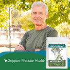 Organic Stinging Nettle Root Tea (40 Tea Bags) - Traditionally Used Herbal Tea for Men’s Health - Supports Prostate, Hormonal Balance & Energy - Té de Raíz de Ortiga