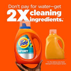 Tide Ultra Sport Liquid Laundry Detergent, 92 fl oz, 65 Loads, Laundry Detergent Liquid with Advanced Sweat plus Stain Fighters