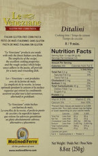Le Veneziane Italian Gluten Free Corn Pasta Ditalini 250