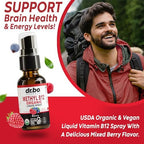 Vitamin B12 Liquid Spray Drops - Organic Liquid B12 Vitamins for Women, Men, Kids & Energy, Vegan Sublingual Methyl B 12 Spray Supplement - Organic Pure Methylcobalamin Vit B 12 Drops Vitamins 1 Fl Oz