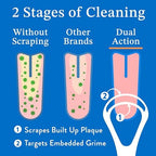 BASIC CONCEPTS Tongue Scraper for Adults (2 Pack), Reduce Bad Breath (Travel Cases Included), Stainless Steel Tongue Cleaners, 100% Metal Tongue Scraper with Case Fresh Breath Tongue Cleaner Oral