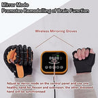Stroke Hand Splint Assistive Gloves Protector Exoskeleton Manual Training for Stroke People Finger Wrist Training,Left-XL