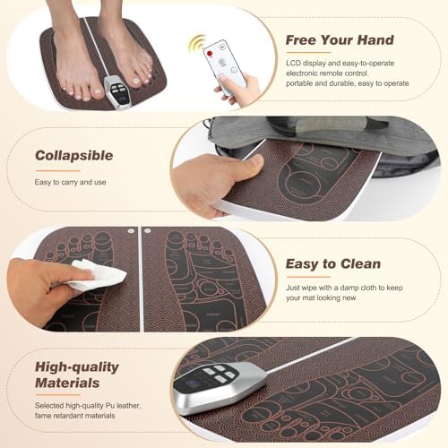 EMS Foot Stimulator (HK701A，EMS Foot Massager for Stimulate Healthy Muscles，Improve and facilitate Muscle Performance，Temporary Relief of Pain associated with Sore and Aching Muscles.