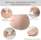 Fake Pregnant Belly Lightweight Cotton Filled Artificial Silicone Pregnant Fale Belly Props for Pretending Pregnancy (Skin,6-8Months)