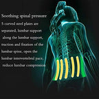 Breathable Self-Heating Lumbar Brace with 3 Removable Pads for Lower Back Pain Relief