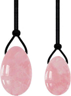 100% Natural Rose Quartz Yoni Egg Massage Balls Kegel Crystal Jade Stone Tool Set,Type 02
