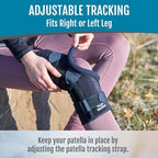 BioSkin Wraparound Patella Stabilizer Knee Brace for Patellofemoral Pain, Patella Tracking Disorders, Dislocation, and Subluxation, Left or Right Kneecap Tracking (M)