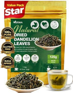 WOTIHA Natural Dandelion Leaf Tea 4.4oz - Premium Loose Leaf Raw Cut & Sifted - Supports Healthy Liver Function & Digestion - Herbal Tea for Natural Cleansing - Non-GMO, Caffeine-Free