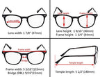 Eyekepper 4 Pack Reading Glasses - Retro Design Reader Eyeglasses for Men Women Readin