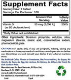 Best Naturals Vitamin D3 2000 IU (50 mcg) - 100 Tablets - 100 Days Supply - Helps Support Immune Health, Strong Bones and Teeth, & Muscle Function (100 Count (Pack of 2))
