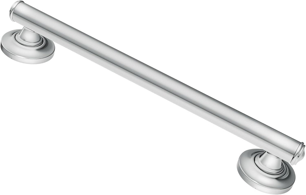 Moen R8716D1GCH Bathroom Safety 16-inch Bathroom Grab Bar with Comfort Grip Pad, Chrome