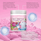 Multi-Functional Bio-Enzyme Cleaning Tablets,Dissolve Concentrated Cleaning Tablets,Bio Enzyme Explosive Salt,Barrel Large Capacity,Bleach Tablets for Laundry Kitchen Clothes (3pcs)