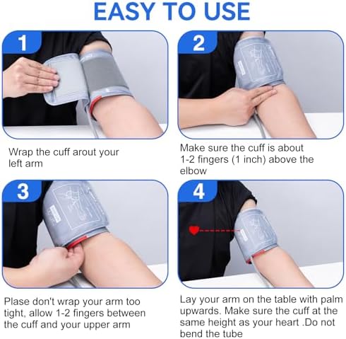 2XL Blood Pressure Cuff for Adult, Compatible with Most Monitors, ARM Blood Pressure Replacement Cuff with 8 Connectors 8.7"-24" (22-60cm)