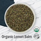 J Mac Botanicals Organic Lemon Balm (16 oz), Loose Leaf Tea, Dried, herbal Infusion, Lemonbalm leaves, melissa officinalis tea, Certified USDA Organic