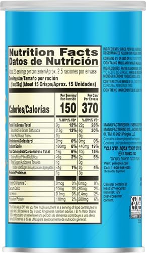 Pringles, Salt & Vinegar, 2.5 oz