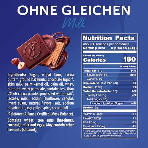 Bahlsen Waffeletten Milk Chocolate Dipped Cookies - Delicate wafer rolls dipped in milky European chocolate - 3.5 oz boxes (12 boxes)