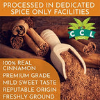 Organic Ceylon Cinnamon Powder 1 lb - True Raw Ground Sri Lanka Cinnamon Powder - Premium Grade Mild, Naturally Sweet Spice for Health & Food - w/eBook