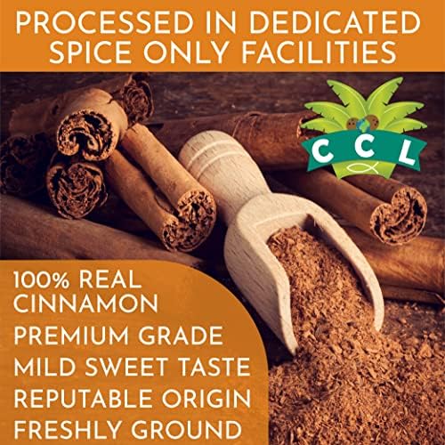 Organic Ceylon Cinnamon Powder 1 lb - True Raw Ground Sri Lanka Cinnamon Powder - Premium Grade Mild, Naturally Sweet Spice for Health & Food - w/eBook