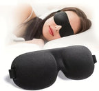 Ultra-Light 3D Blackout Eye Mask for Sleep - Soft, Comfortable Light Blocking Sleep Mask for Men & Women, Adjustable Strap, Pressure-Free Eye Mask for Travel, Napping, Meditation, Relaxation