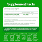 Calorie Control Supplement 6X Natural GLP-1 Support, Official & Patented Amarasate Formula, Plant Based Dietary GLP1 Supplement, Manages Appetite, Hunger & Cravings, 1 Month Average Supply, 90 Count