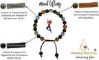 Amazing Gemstone Mood Bracelets for Kids Women Men Manifestation - Labradorite Mariyam Jasper Black Tourmaline Bracelet Set for Men Women Healing Calming Anxiety Stress Relief Gifts (Adjustable)