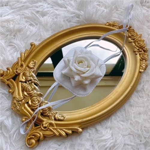 Rose Design Eye Patch - Adjustable Single Eye Mask for Cosplay