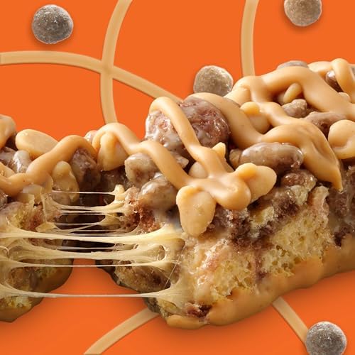 REESE'S Puffs Cereal Treat Bars, Peanut Butter and Cocoa, Snack Bars, Value Pack, 16 Ct, 13.6 oz