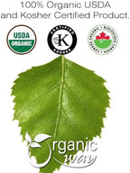 Organic Way Dried Birch Leaf Whole (Betula pendula) - European Wild-Harvest | Organic & Kosher Certified | Raw, Vegan, Non GMO & Gluten Free | USDA Certified | Origin - Albania (8 Ounce (Pack of 1))