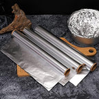 4rolls Heavy Duty Aluminum Foil Wrap of Non-stick for Baking Bbq and Food Storage Double-sided High-temperature Resistant for Restaurants and