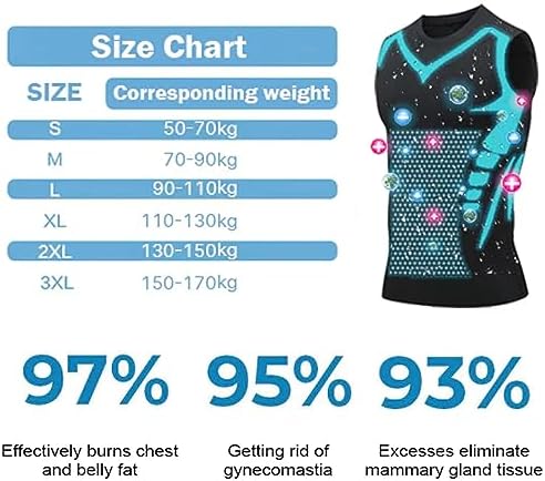 2025 New Version Ionic Shaping Vest Men, Comfortable and Breathable Ice-Silk Fabric