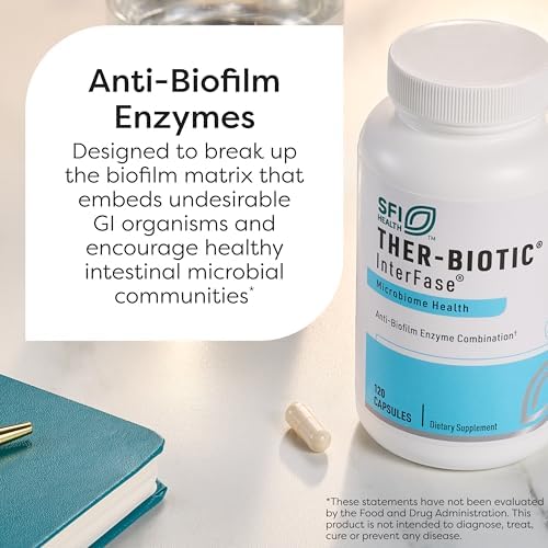 Klaire Labs SFI Health Ther-Biotic InterFase - Multi Enzyme Formula for Digestive Health & Gut Balance - Designed to Support a Healthy Microbiome (60 Capsules)