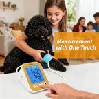 Veterinary Blood Pressure Monitor for Pet Dog and Cat, Animal Automatic Digital BP Machine with Large LCD Screen Backlight 3 Cuffs 270 Data Memory Silent