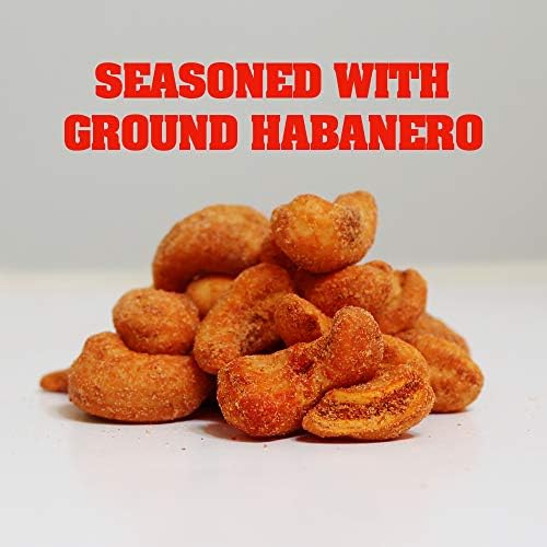 ASSKICKIN' Roasted Hot & Spicy Cashews - Habanero Flavored Spicy Nuts – 6oz. Resealable Can - Perfect Spicy Snacks for Adults