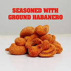 ASSKICKIN' Roasted Hot & Spicy Cashews - Habanero Flavored Spicy Nuts – 6oz. Resealable Can - Perfect Spicy Snacks for Adults