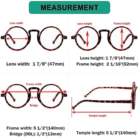 Eyekepper Round Reading Glasses for Women Men Retro Readers