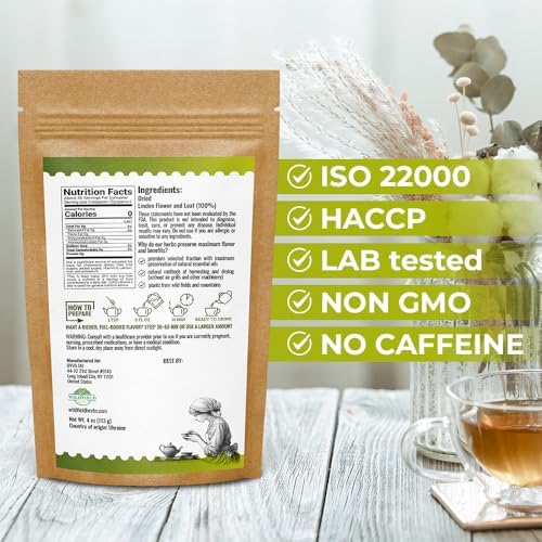 4 oz Linden Tea Dried Linden Flower Tea Blossom Herbal (Tilia Cordata) - 113g Herb Lipa Tila