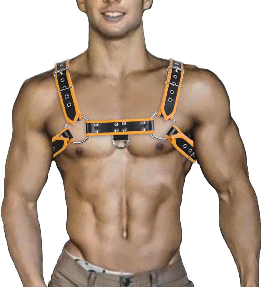 Adjustable Leather Body Chest Half Harness Punk Belt Clubwear Costume